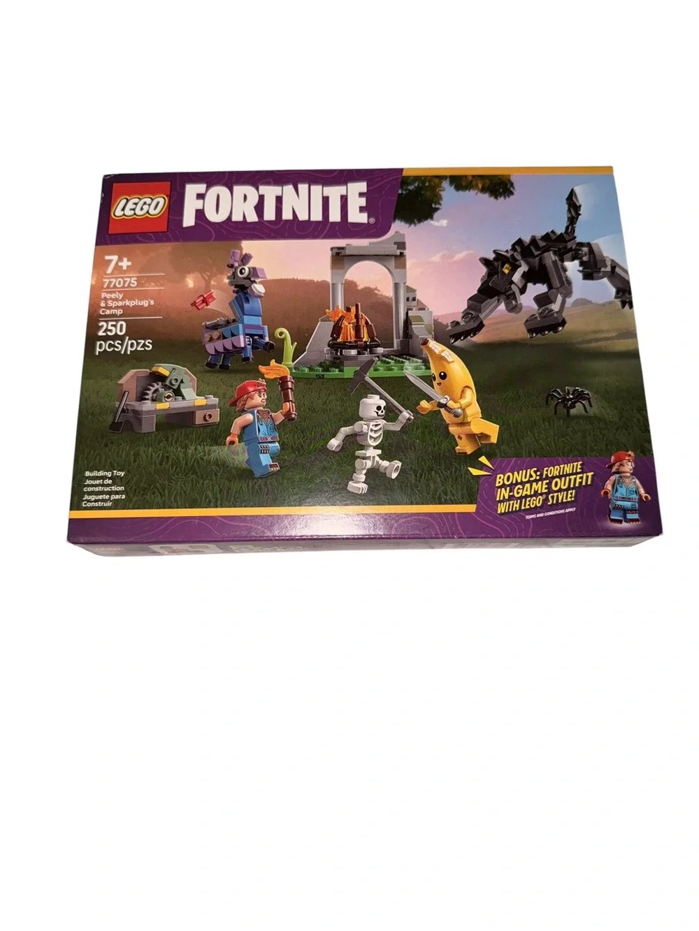 LEGO Fortnite Peely & Sparkplug’s  Camp Playset - NIB
